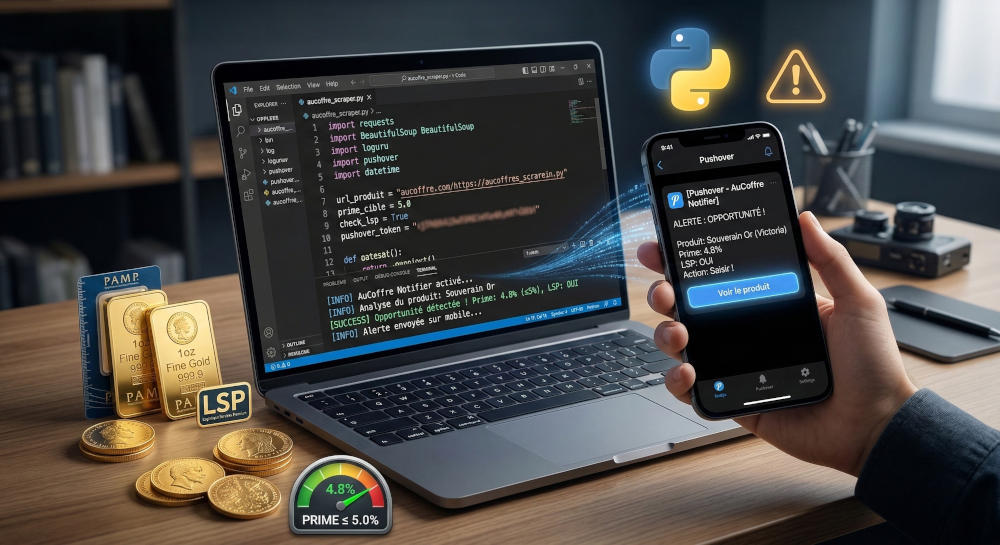 Automatisez vos alertes de prix sur AuCOFFRE.com