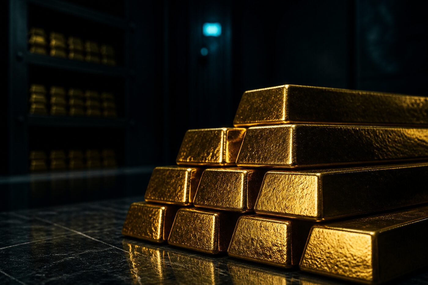 Lingots d'or dans un coffre, visuel du projet o-notify